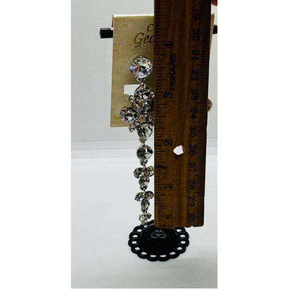 Georgianni Swarovski Crystal Dangle Earrings - Picture 6 of 8